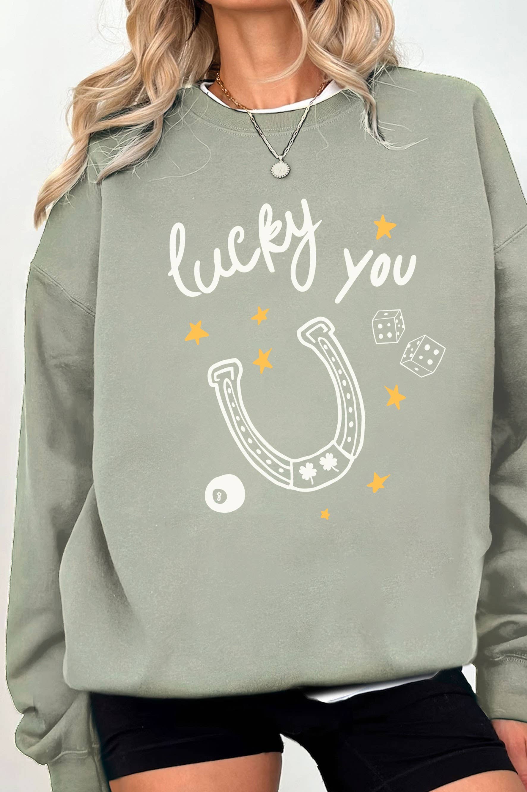 Lucky You Horseshoe Graphic Brushed - Adult & Kids T-Shirts, Sweatshirts & Hoodies apparel design preview 1