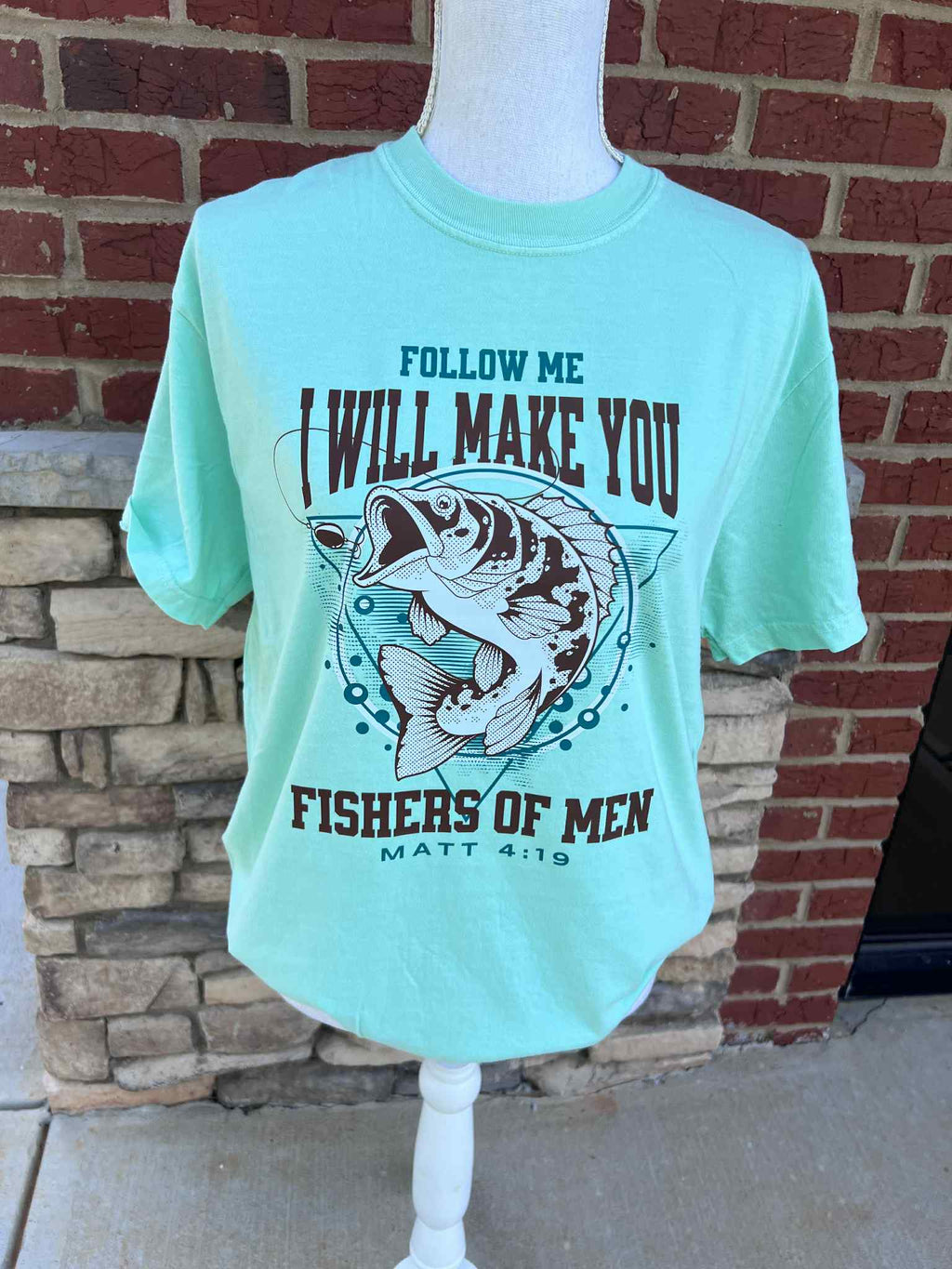 Fishers of Men On Comfort Colors Island Reef - Adult & Kids T-Shirts, Sweatshirts & Hoodies apparel design preview 1