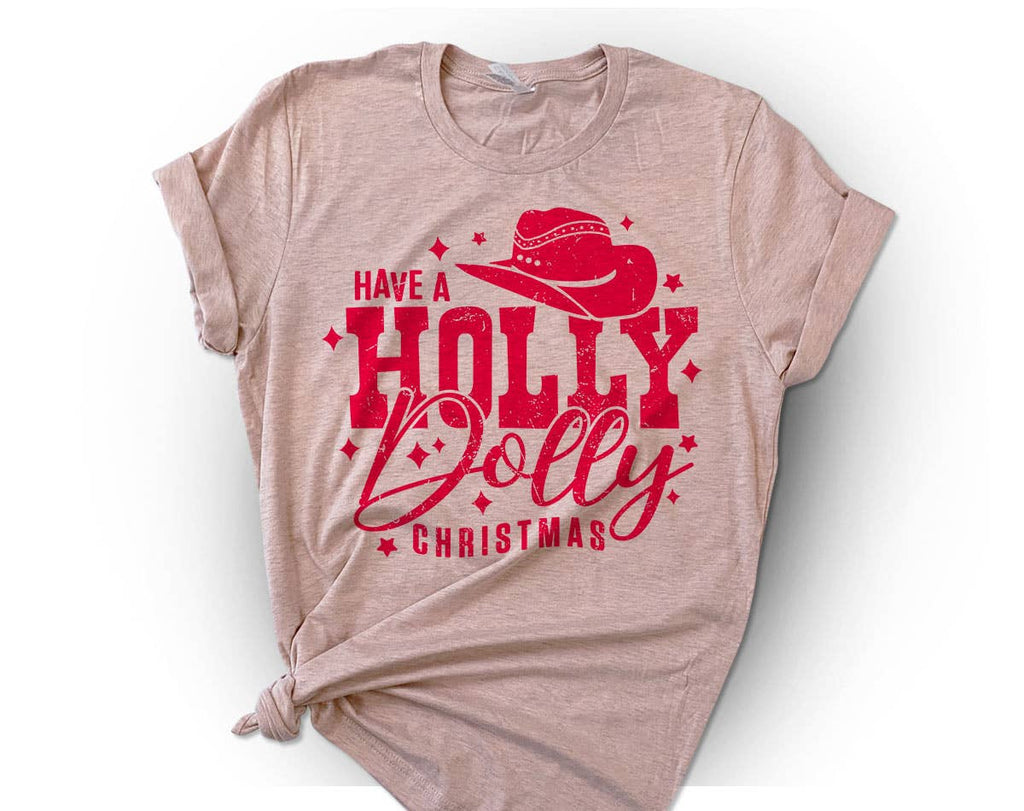 Holly Dolly Christmas Funny - Adult & Kids T-Shirts, Sweatshirts & Hoodies apparel design preview 1