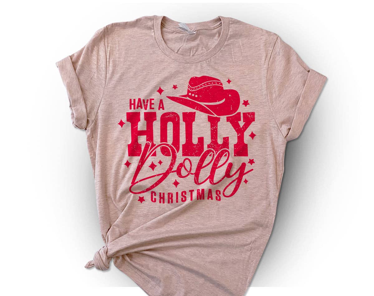 Holly Dolly Christmas Funny - Adult & Kids T-Shirts, Sweatshirts & Hoodies apparel design preview 1