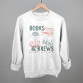 Books and Brews Doodle - Adult & Kids T-Shirts, Sweatshirts & Hoodies apparel design preview 1