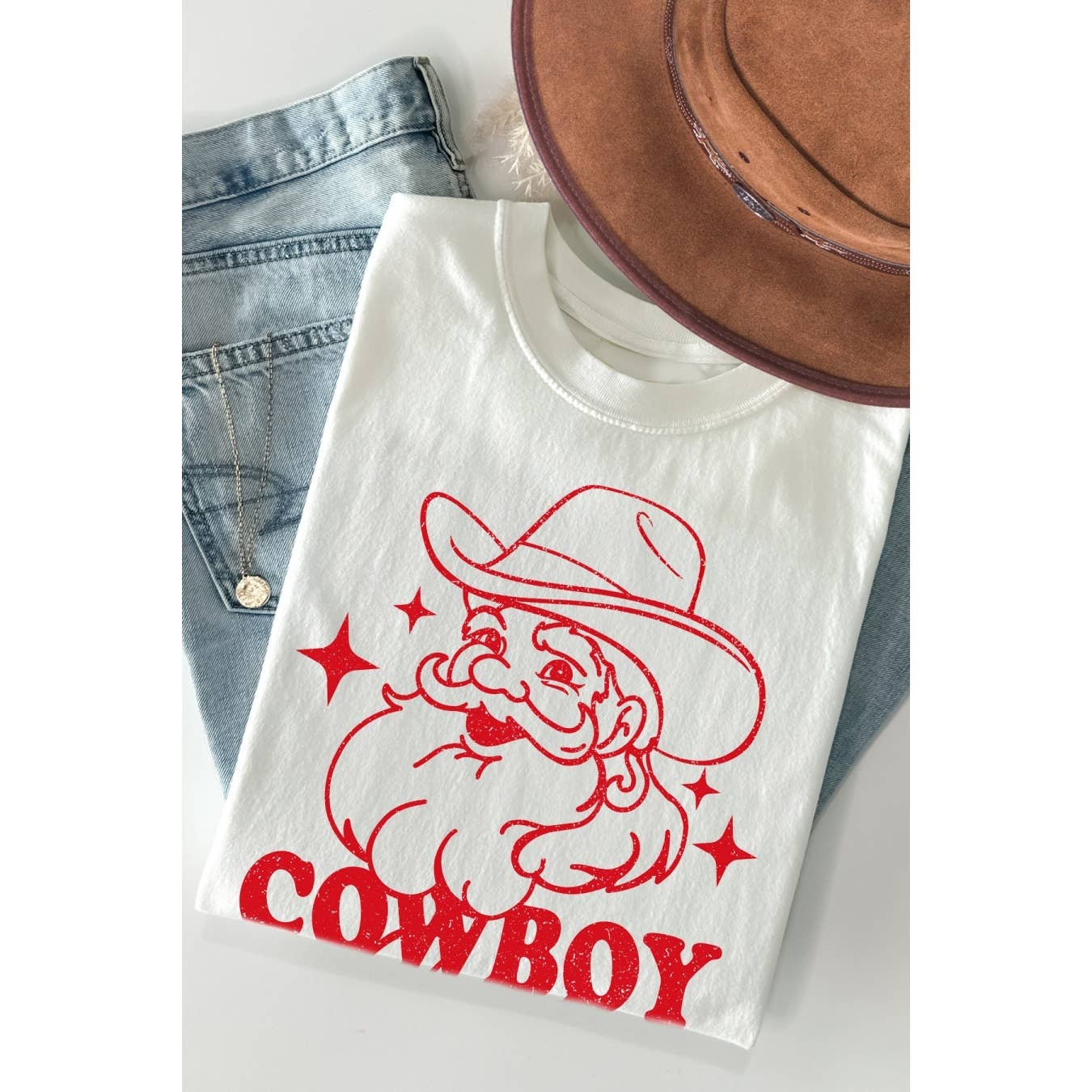 Christmas Cowboy - Adult & Kids T-Shirts, Sweatshirts & Hoodies apparel design preview 1