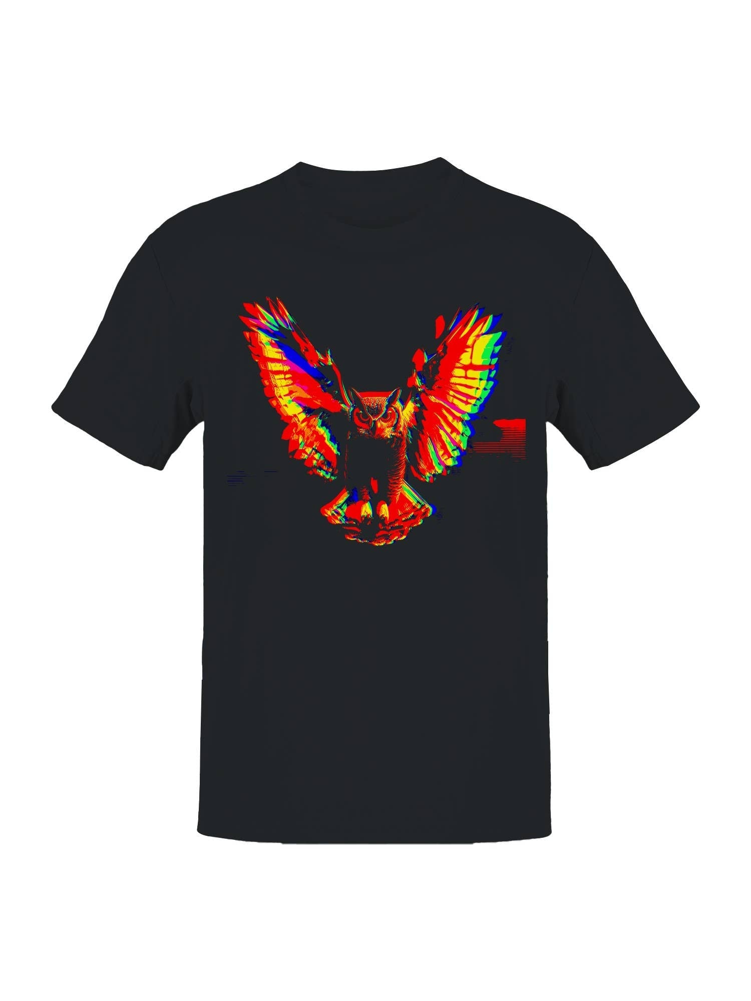 Vibrant Neon Owl Artwork Men's - Adult & Kids T-Shirts, Sweatshirts & Hoodies apparel design preview 1