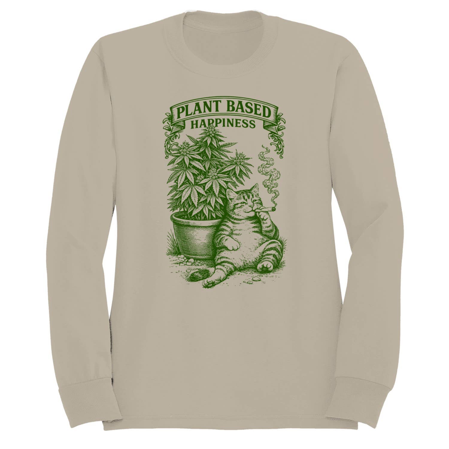 Plant Based Happiness Men's - Adult & Kids T-Shirts, Sweatshirts & Hoodies apparel design preview 1