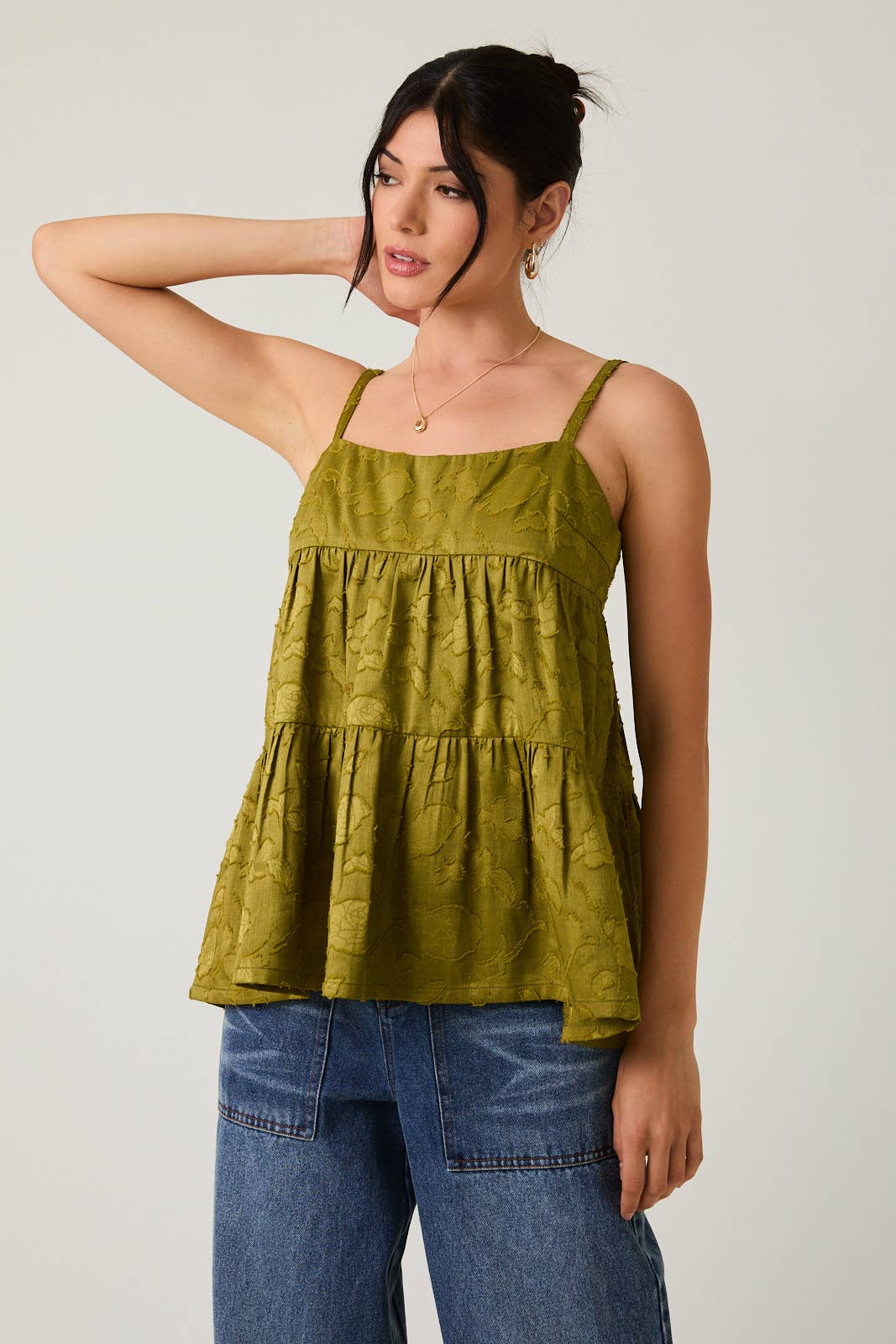 Sleeveless Tiered Jacquard Woven Top - Adult & Kids T-Shirts, Sweatshirts & Hoodies apparel design preview 1
