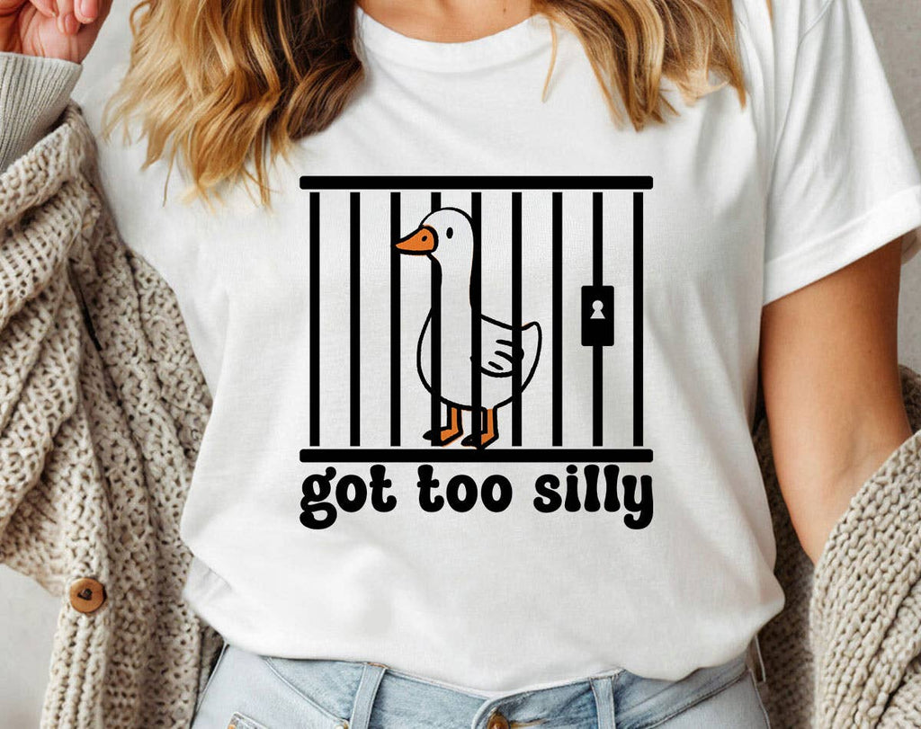 Got Too Silly Funny Goose Meme - Adult & Kids T-Shirts, Sweatshirts & Hoodies apparel design preview 1