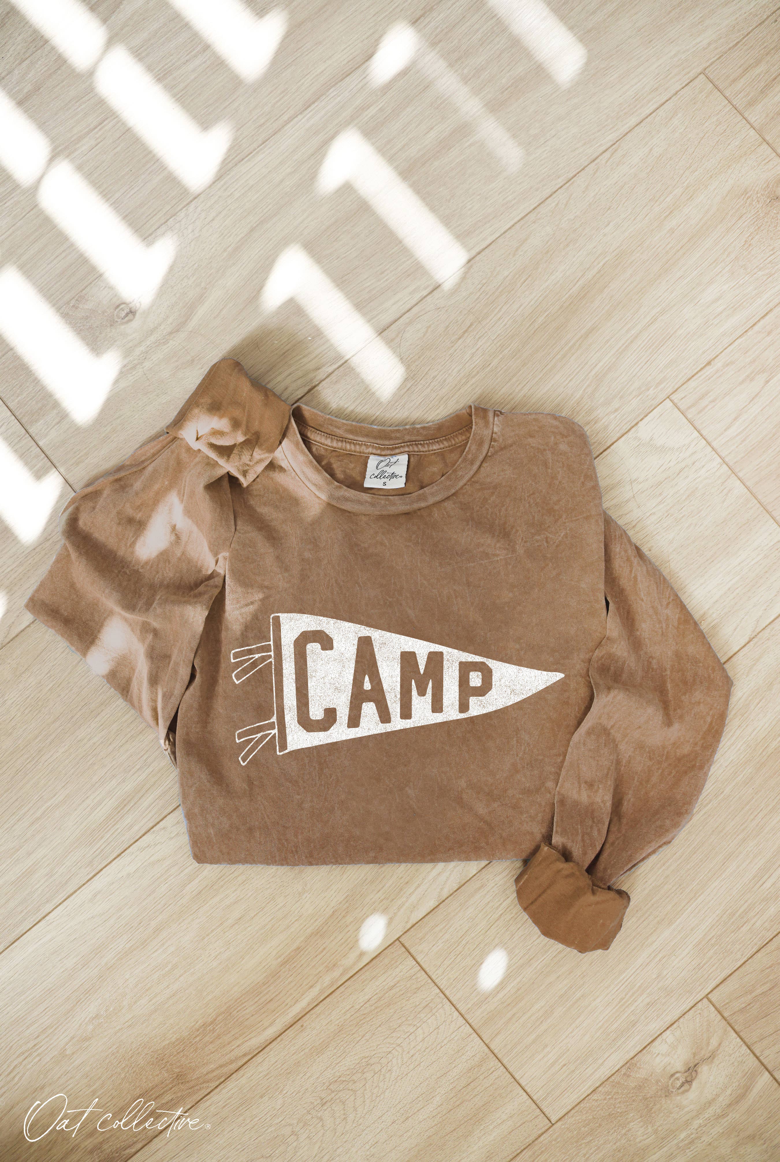 Camp Pennant Mineral Washed Graphic - Adult & Kids T-Shirts, Sweatshirts & Hoodies apparel design preview 1