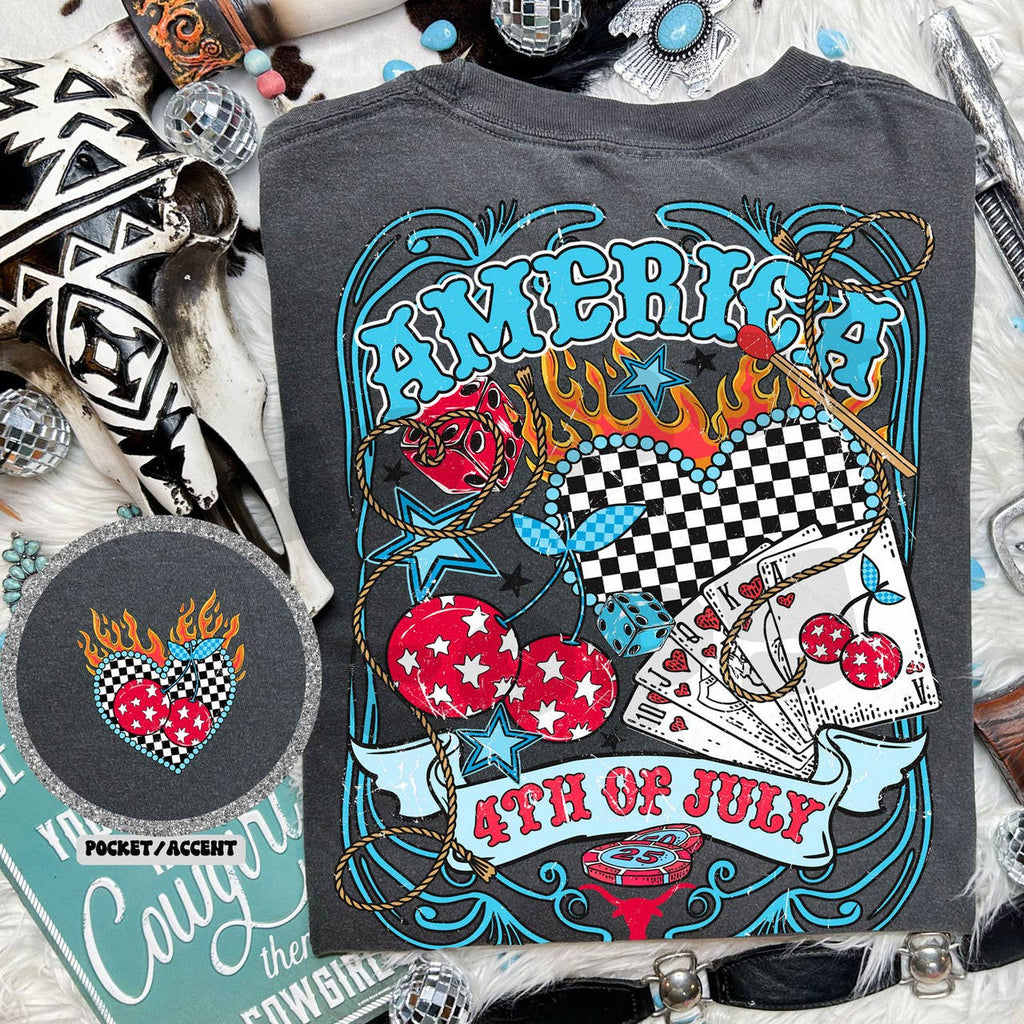 America 4th of July Collage - Adult & Kids T-Shirts, Sweatshirts & Hoodies apparel design preview 1