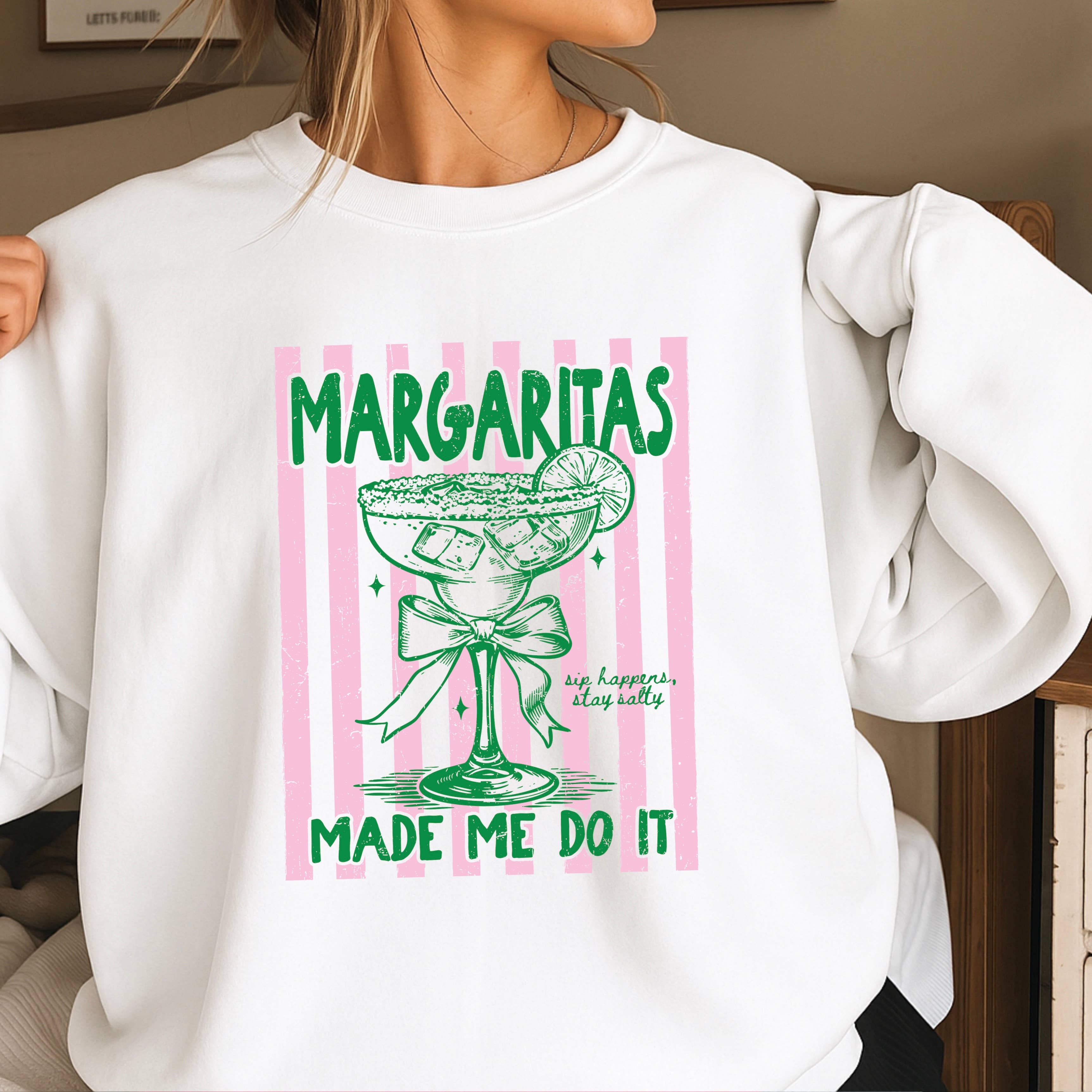 Margaritas Made Me Do It Summer Gildan Brand - Adult & Kids T-Shirts, Sweatshirts & Hoodies apparel design preview 1