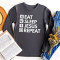 Eat Sleep Jesus Repeat - Adult & Kids T-Shirts, Sweatshirts & Hoodies apparel design preview 1