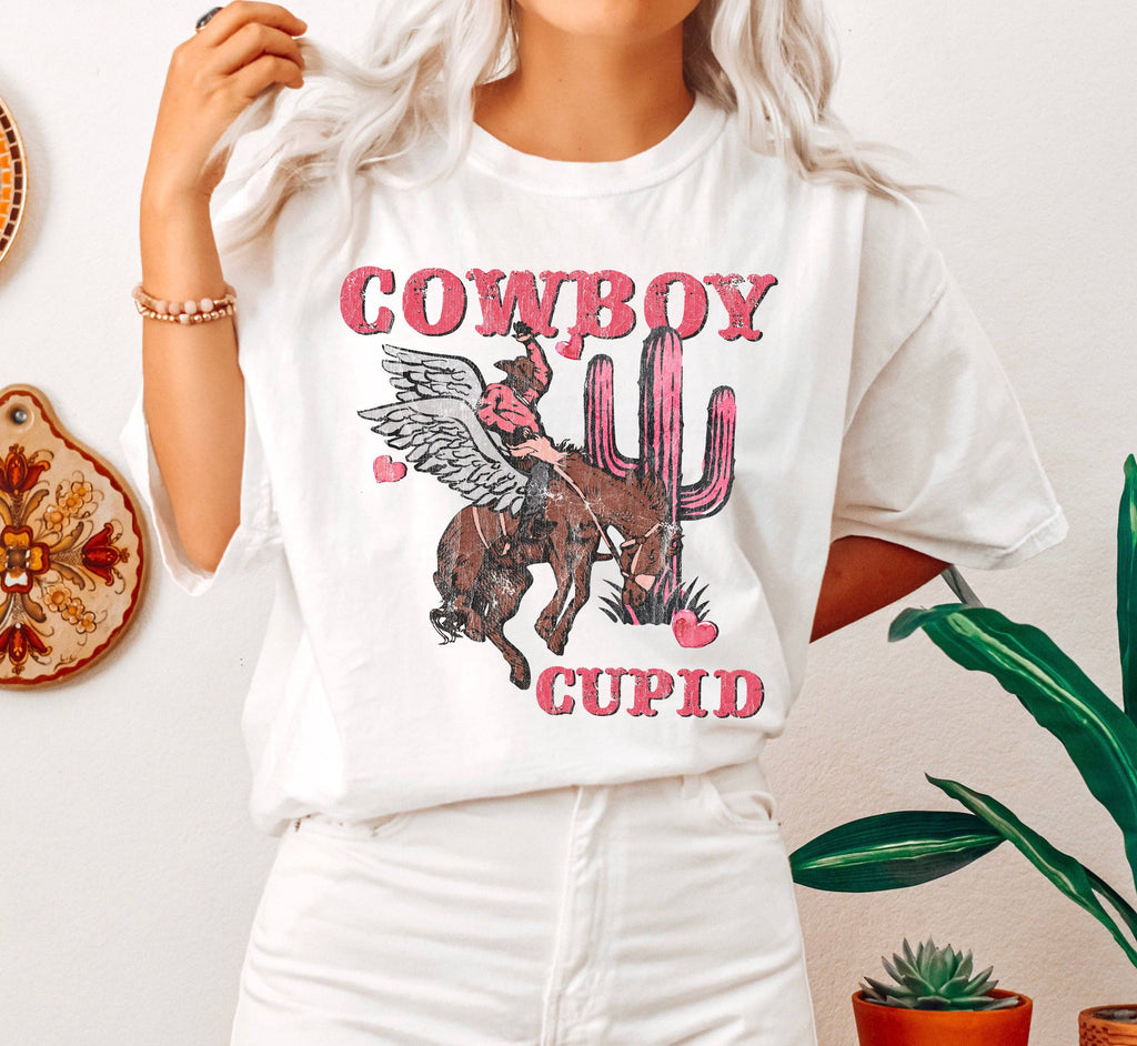 Cowboy Cupid Vintage - Adult & Kids T-Shirts, Sweatshirts & Hoodies apparel design preview 1