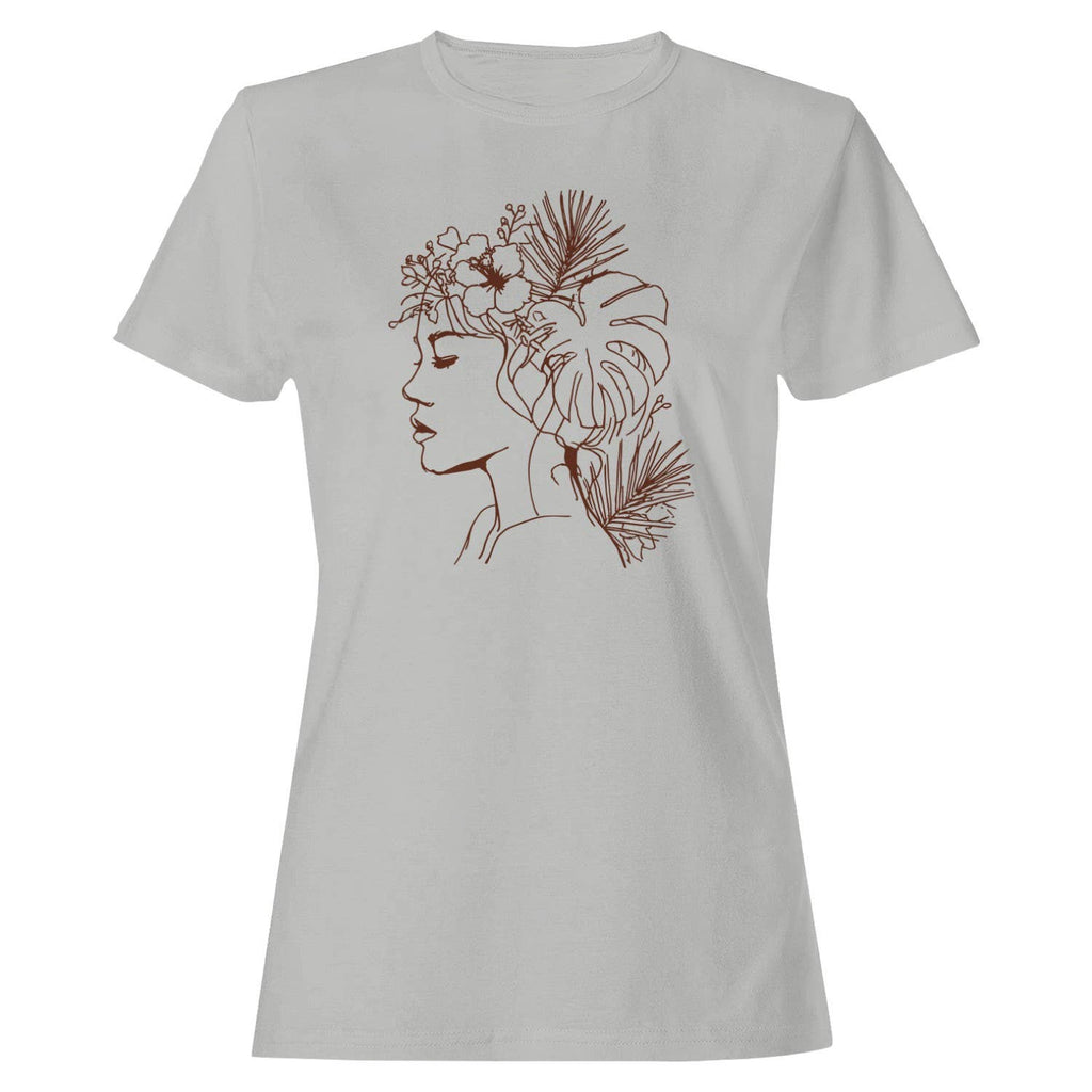 Boho Floral Woman Line Art Illustration Women's - Adult & Kids T-Shirts, Sweatshirts & Hoodies apparel design preview 1