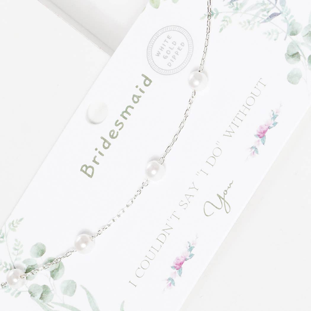 Gold-Dipped Chain Pearl Bridesmaid Necklace - Adult & Kids T-Shirts, Sweatshirts & Hoodies apparel design preview 1