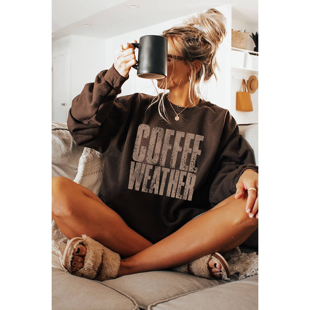 Coffee Weather Vintage Graphic - Adult & Kids T-Shirts, Sweatshirts & Hoodies apparel design preview 1