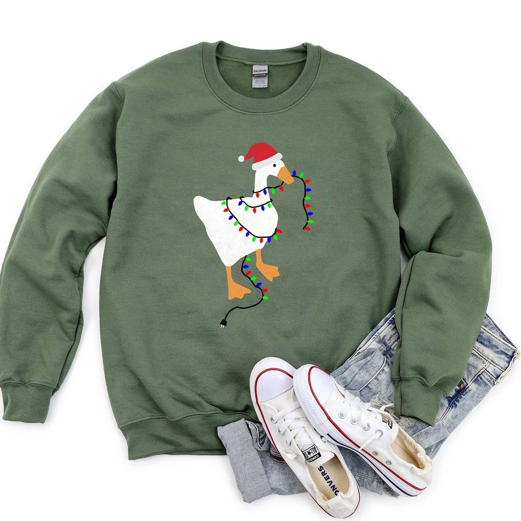 Christmas Goose Lights Retro - Adult & Kids T-Shirts, Sweatshirts & Hoodies apparel design preview 1
