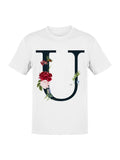 Floral Alphabet Design Letter U Women's - Adult & Kids T-Shirts, Sweatshirts & Hoodies apparel design preview 1