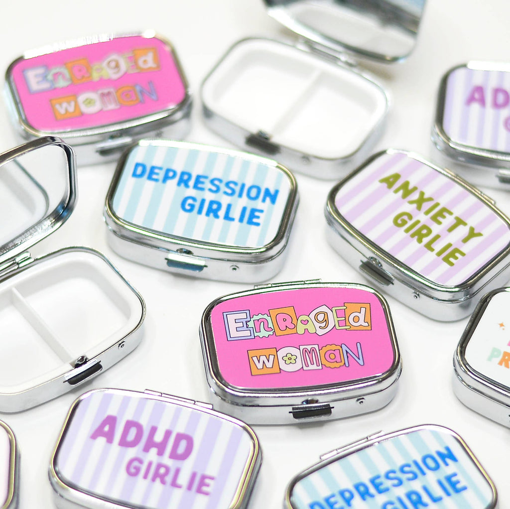 Funny Pill Box Compact Mirror Mental Health Gift Case - Adult & Kids T-Shirts, Sweatshirts & Hoodies apparel design preview 1