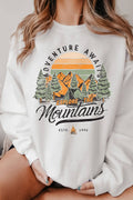 Adventure Awaits Mountains Graphic Brushed - Adult & Kids T-Shirts, Sweatshirts & Hoodies apparel design preview 1