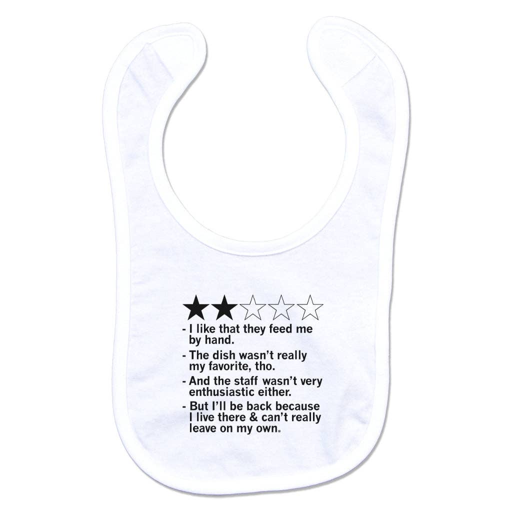 Two Star Review Bib - Adult & Kids T-Shirts, Sweatshirts & Hoodies apparel design preview 1