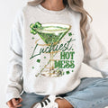 Glittery, Luckiest Hot Mess, St Patrick's Day, - Adult & Kids T-Shirts, Sweatshirts & Hoodies apparel design preview 1