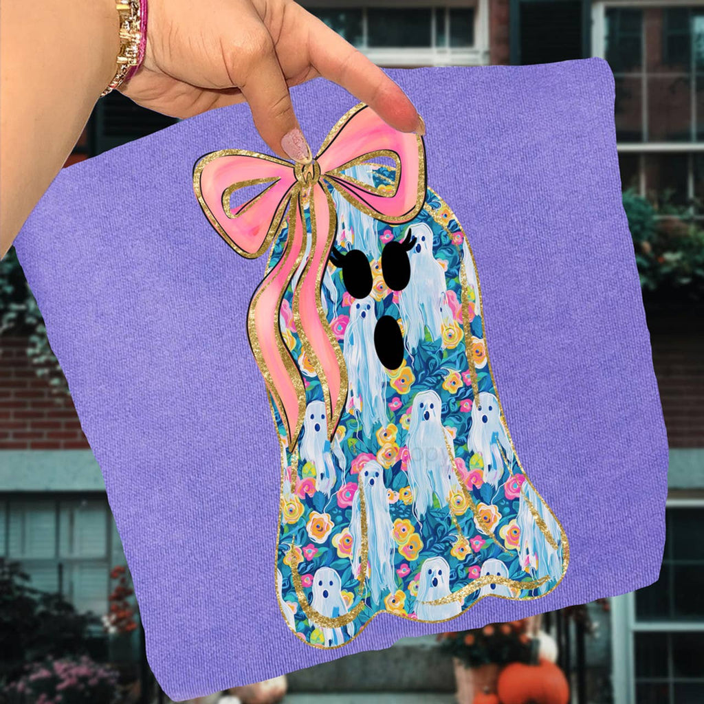 Preppy Bow Ghost - Adult & Kids T-Shirts, Sweatshirts & Hoodies apparel design preview 1