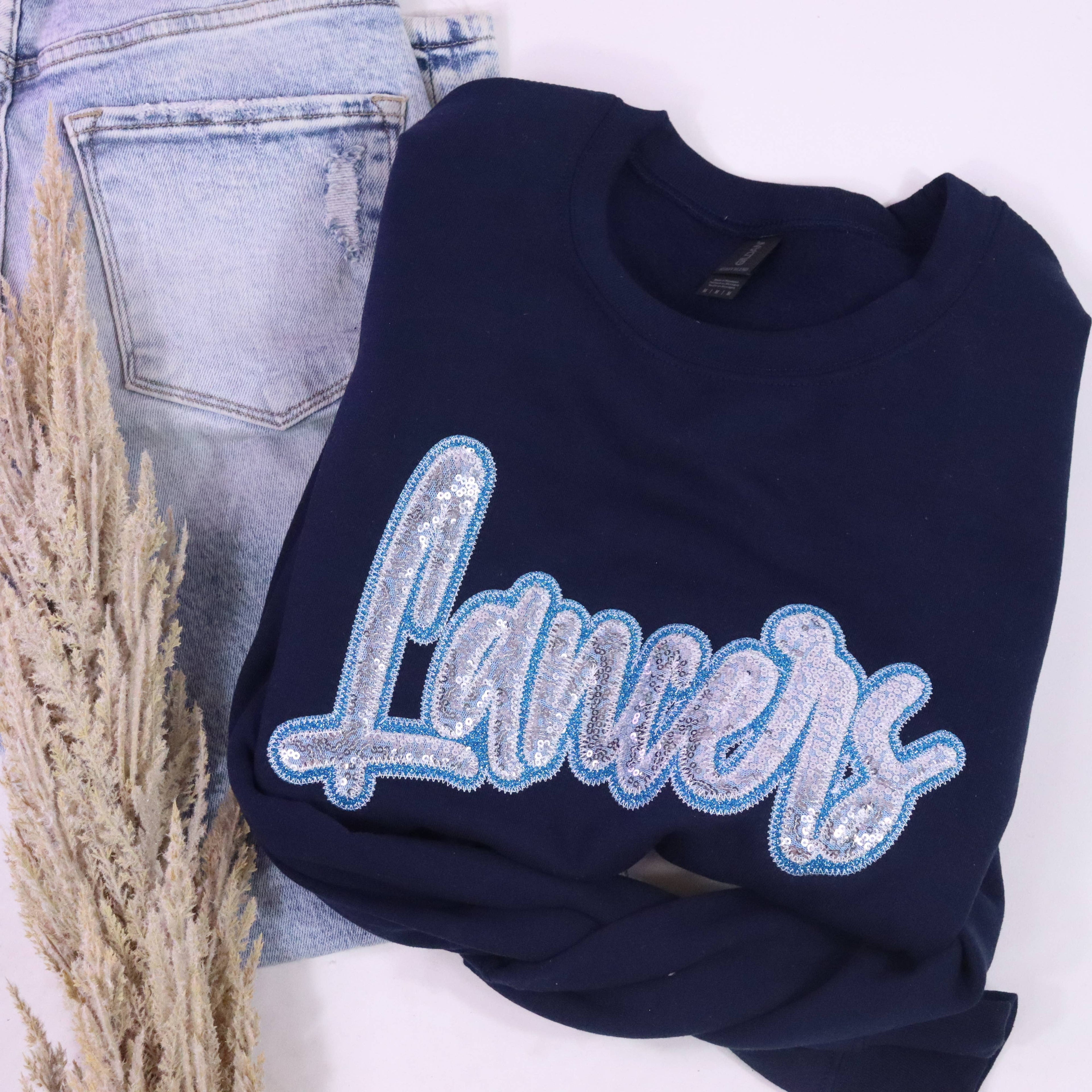 Game Day Custom School Spirit Wear Real Sequins - Adult & Kids T-Shirts, Sweatshirts & Hoodies apparel design preview 1