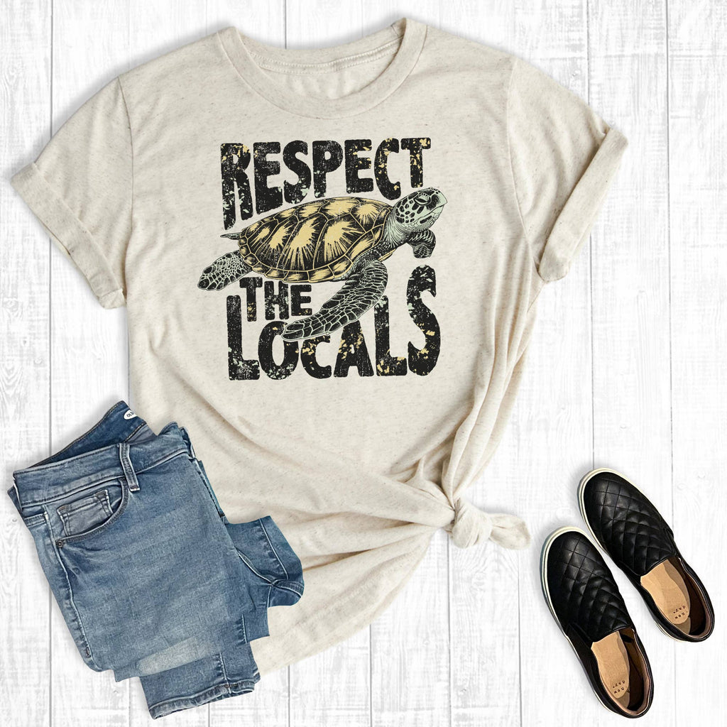Summer Vacation Respect the Locals Graphic - Adult & Kids T-Shirts, Sweatshirts & Hoodies apparel design preview 1