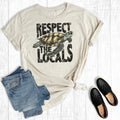 Summer Vacation Respect the Locals Graphic - Adult & Kids T-Shirts, Sweatshirts & Hoodies apparel design preview 1