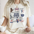 God Says I Am, Patriotic, Protected, Strong, - Adult & Kids T-Shirts, Sweatshirts & Hoodies apparel design preview 1