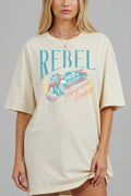 Women Rebel Graphic Print Oversize Loose Fit Top - Adult & Kids T-Shirts, Sweatshirts & Hoodies apparel design preview 1