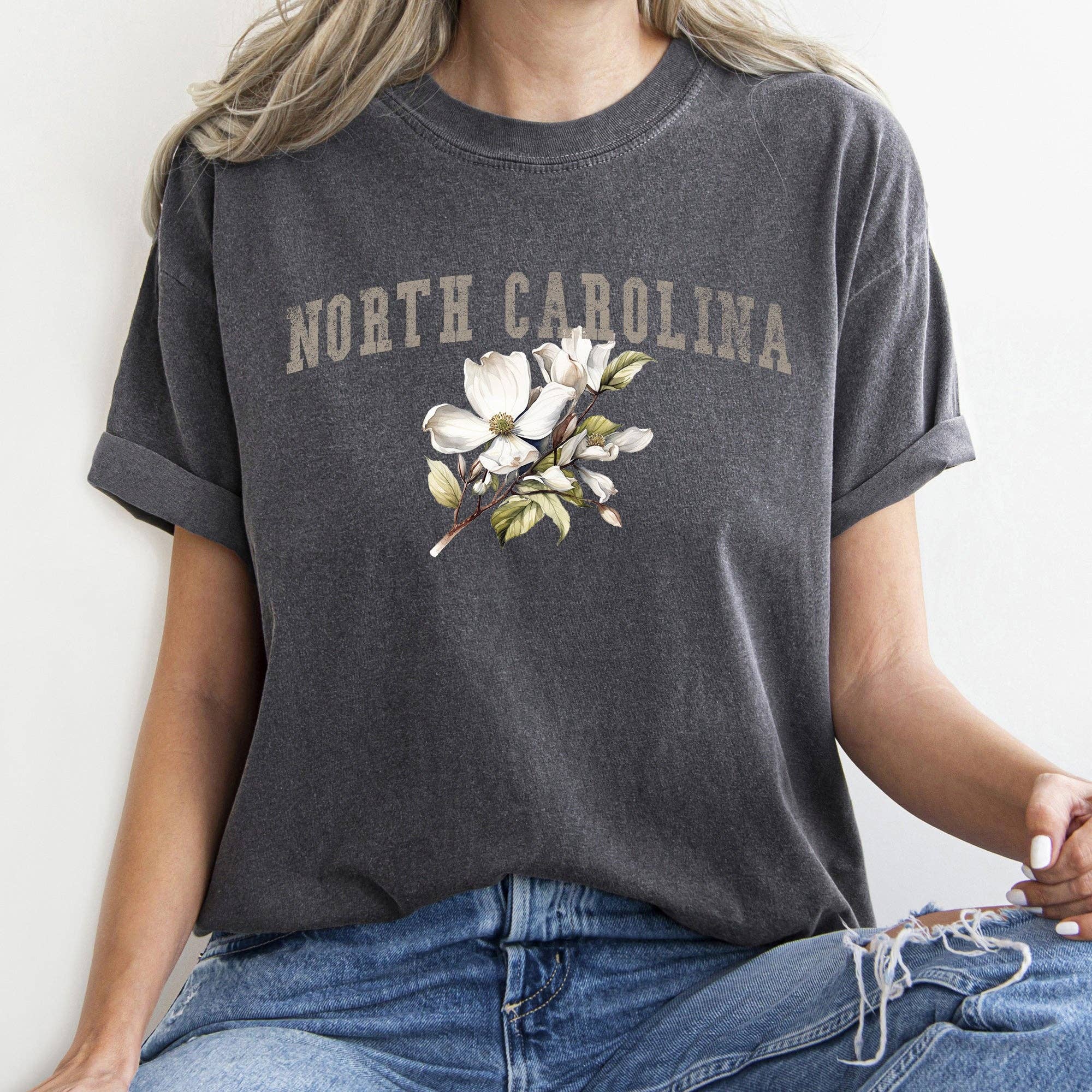 North Carolina State Flower - Adult & Kids T-Shirts, Sweatshirts & Hoodies apparel design preview 1