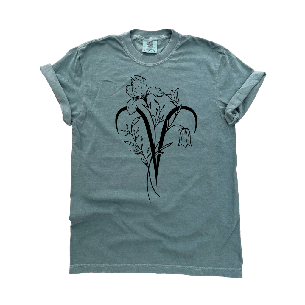 Aries Floral Zodiac - Adult & Kids T-Shirts, Sweatshirts & Hoodies apparel design preview 1