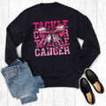 Football Retro Glittery Tackle Cancer Graphic - Adult & Kids T-Shirts, Sweatshirts & Hoodies apparel design preview 1