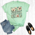 Retro Floral Motherhood Grace and Grit Graphic - Adult & Kids T-Shirts, Sweatshirts & Hoodies apparel design preview 1