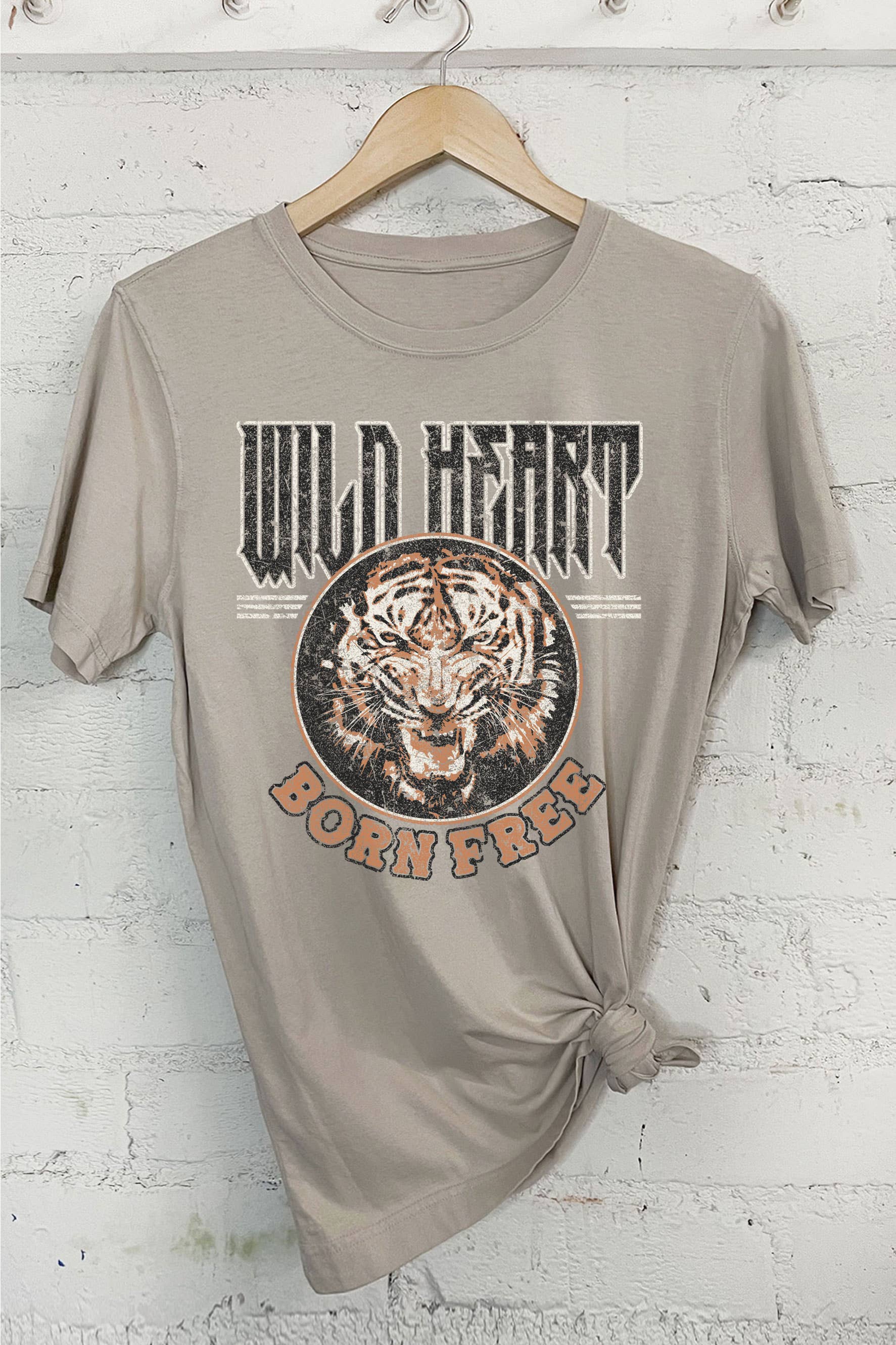 Wild Heart Born Free Tiger - Adult & Kids T-Shirts, Sweatshirts & Hoodies apparel design preview 1