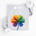 Watercolor Shamrock Lucky Irish St Patrick's Day - Adult & Kids T-Shirts, Sweatshirts & Hoodies apparel design preview 1