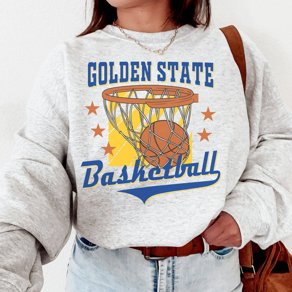 Vintage Golden State Warrior Basketball Fan - Adult & Kids T-Shirts, Sweatshirts & Hoodies apparel design preview 1