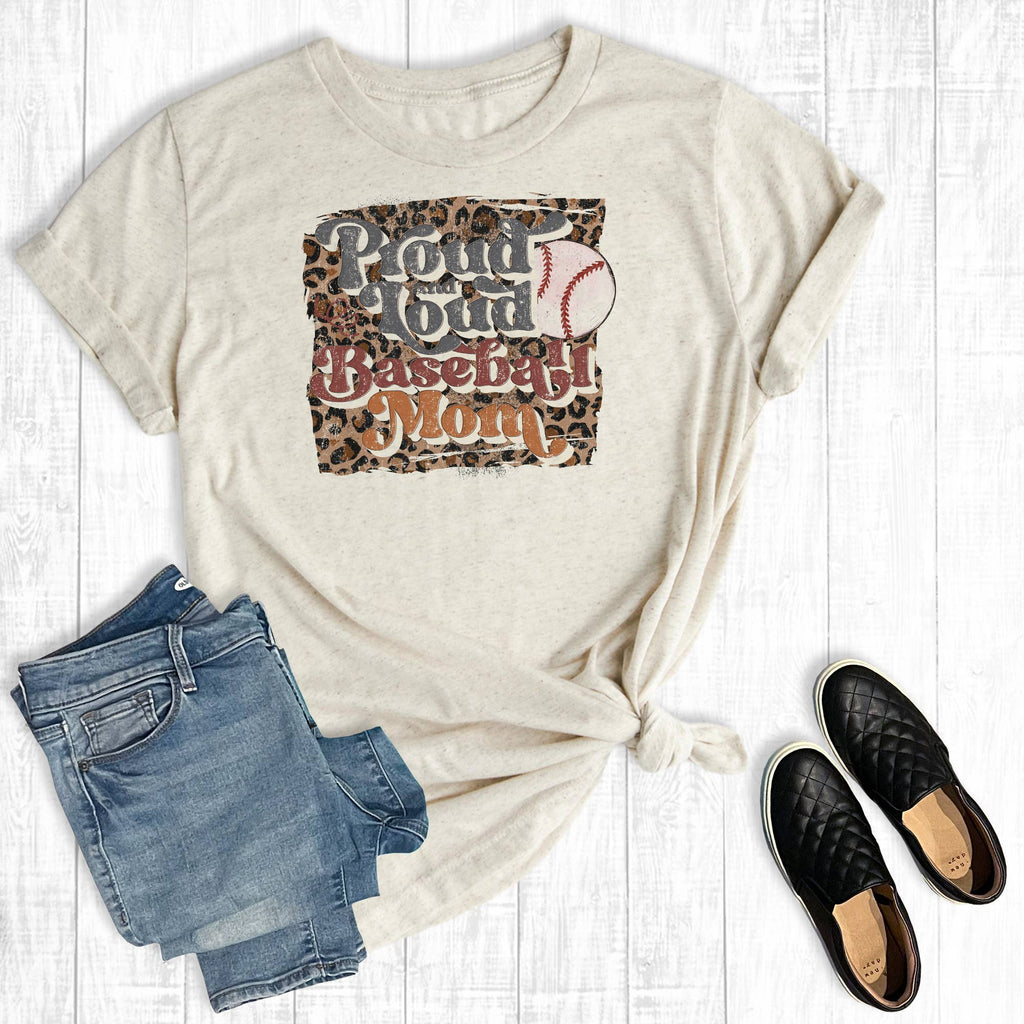 Proud and Loud Baseball Mom Graphic - Adult & Kids T-Shirts, Sweatshirts & Hoodies apparel design preview 1