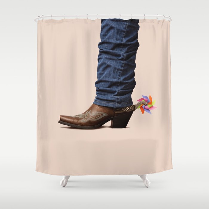 Funny Cowboy Shower Curtain Gallery Image 1 - Adult & Kids T-Shirts, Sweatshirts & Hoodies apparel design preview 1