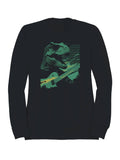 Dinosaur Rock Guitarist Vibes Men's - Adult & Kids T-Shirts, Sweatshirts & Hoodies apparel design preview 1