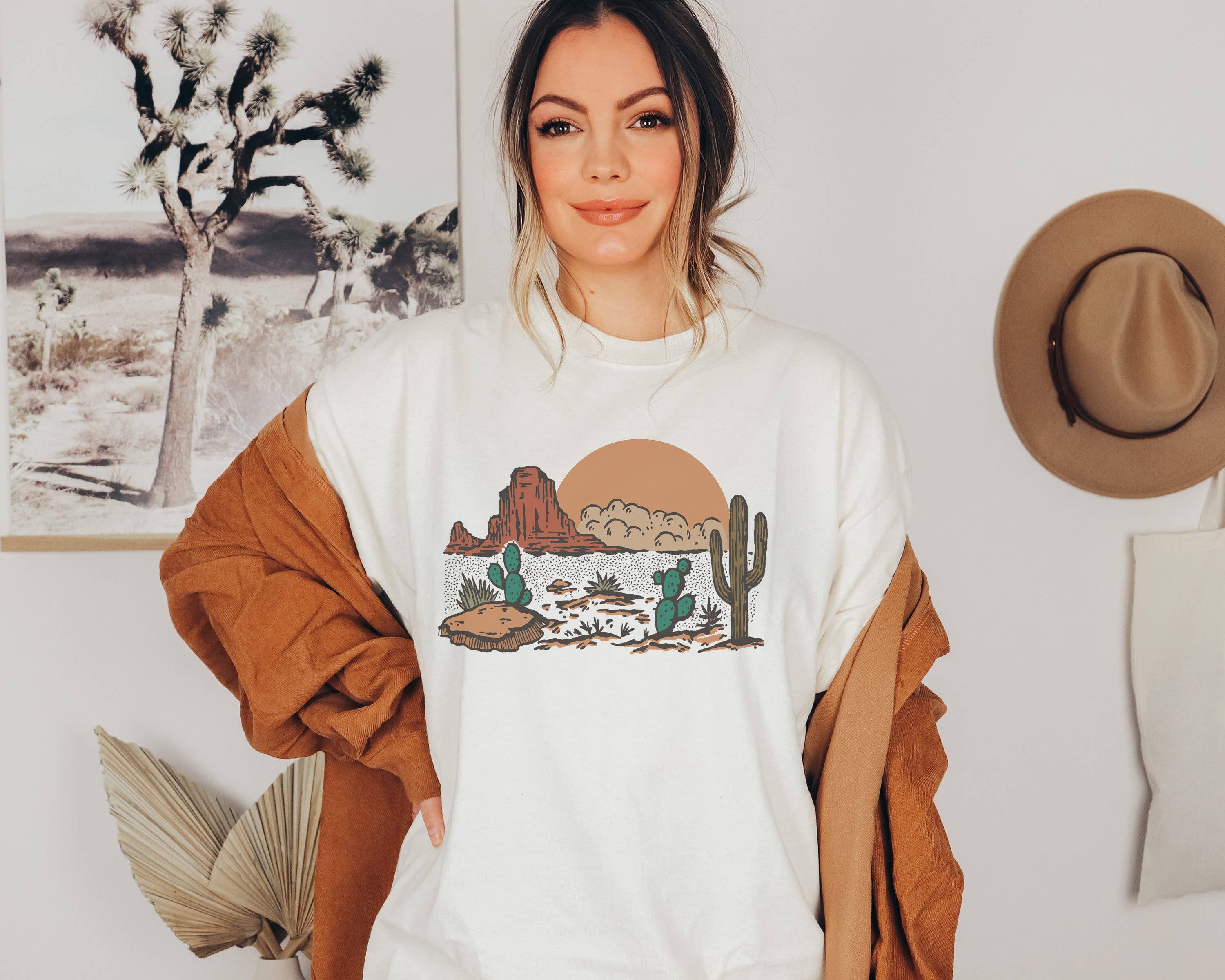 Desert Cactus Graphic - Adult & Kids T-Shirts, Sweatshirts & Hoodies apparel design preview 1