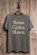 Jesus Coffee Amen Graphic Top - Adult & Kids T-Shirts, Sweatshirts & Hoodies apparel design preview 1