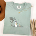 Snowman, Dog, Christmas, Winter, Santa, Xmas, Snow - Adult & Kids T-Shirts, Sweatshirts & Hoodies apparel design preview 1