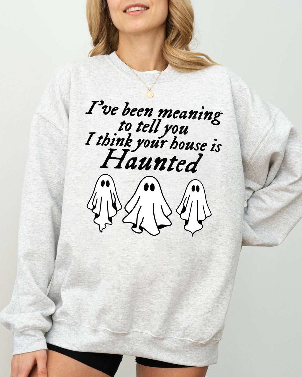 Mini Ghosts, Haunted House, Skeleton, Halloween - Adult & Kids T-Shirts, Sweatshirts & Hoodies apparel design preview 1