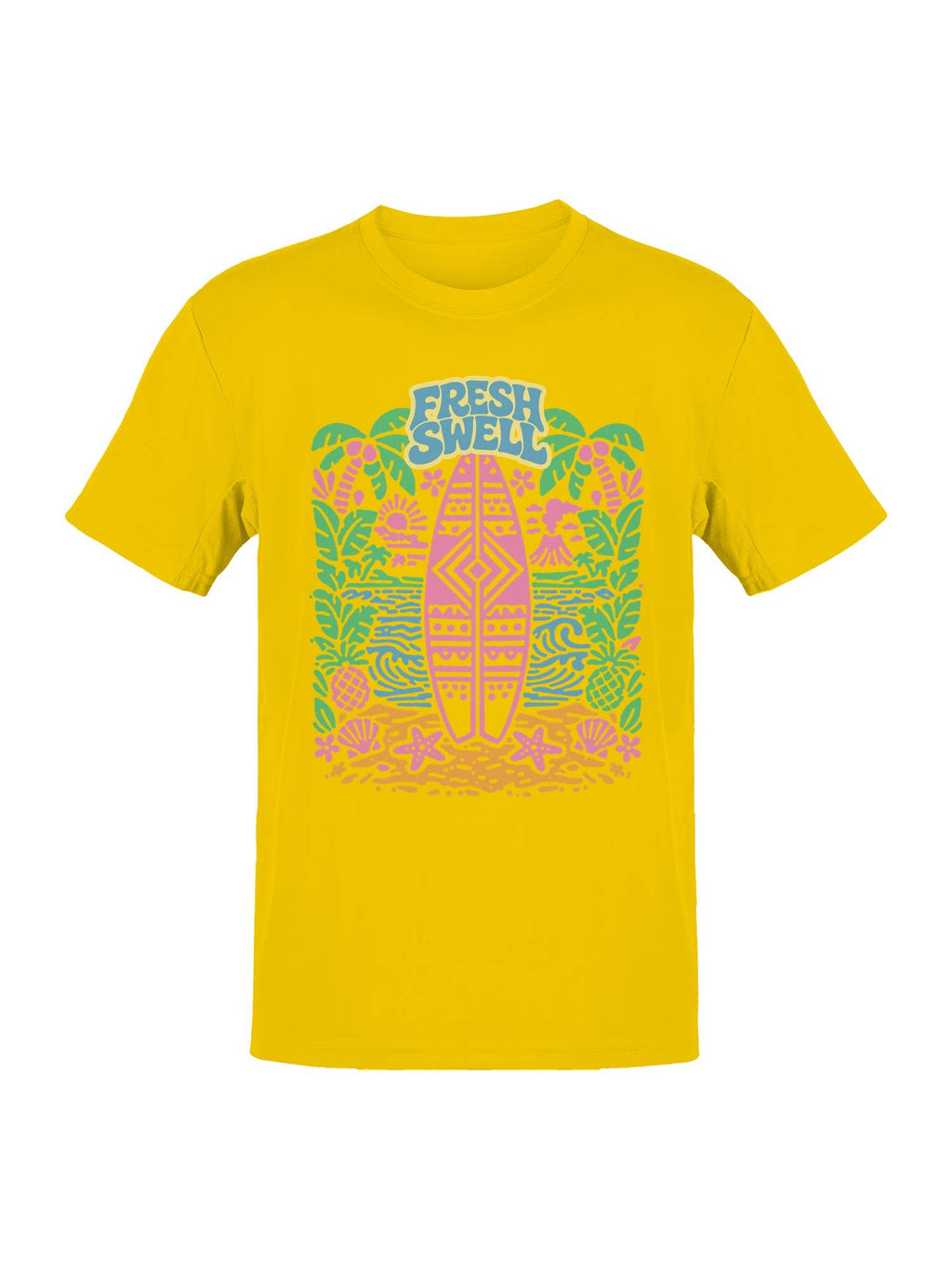 Tropical Surf Fresh Swell Design Men's - Adult & Kids T-Shirts, Sweatshirts & Hoodies apparel design preview 1