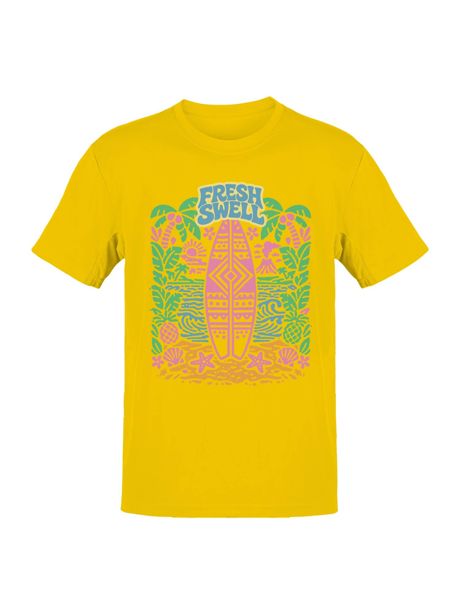 Tropical Surf Fresh Swell Design Men's - Adult & Kids T-Shirts, Sweatshirts & Hoodies apparel design preview 1