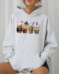 Halloween Coffee, Vintage, Skeleton, Ghost, - Adult & Kids T-Shirts, Sweatshirts & Hoodies apparel design preview 1