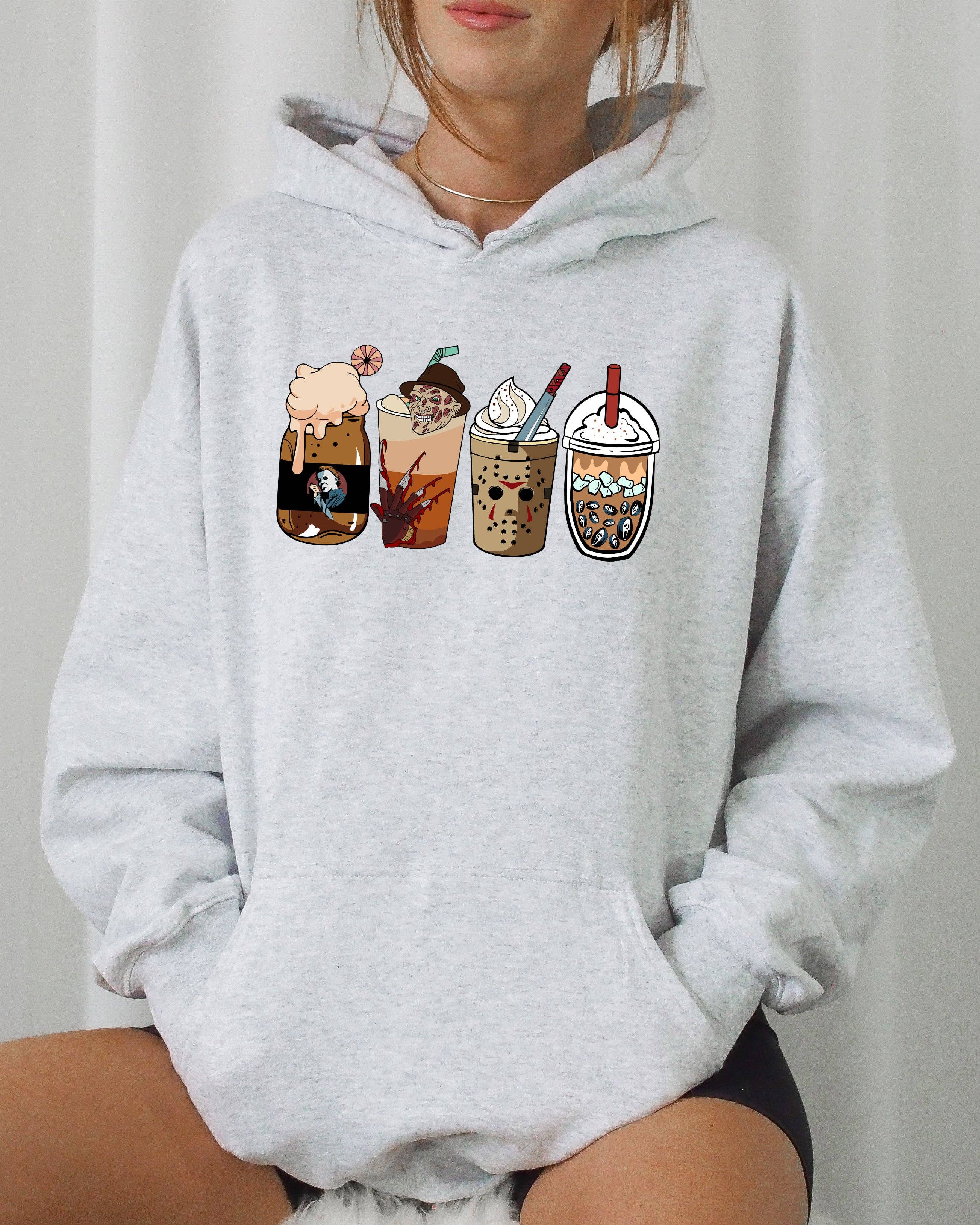 Halloween Coffee, Vintage, Skeleton, Ghost, - Adult & Kids T-Shirts, Sweatshirts & Hoodies apparel design preview 1