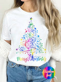 Rainbow Christmas Tree Foil Graphic - Adult & Kids T-Shirts, Sweatshirts & Hoodies apparel design preview 1