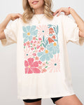 Blossoms Abstract Flowers Boho Floral Festival, - Adult & Kids T-Shirts, Sweatshirts & Hoodies apparel design preview 1